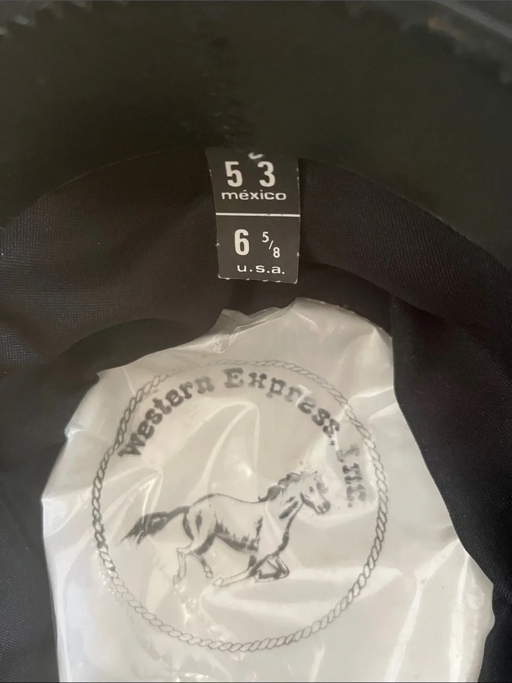 Western Gambler Hat Black Wool Western Express Unisex Size Small